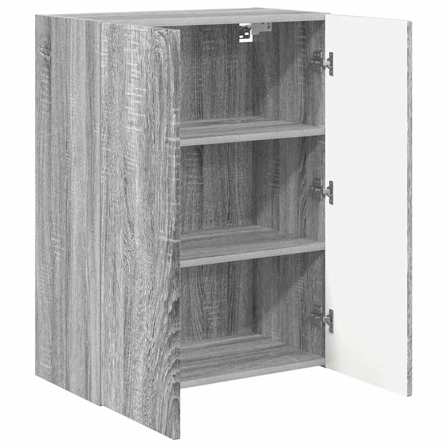 Meuble TV mural Gris Sonoma 59,5 x 31 x 80 cm Bois d'ingénierie - 5