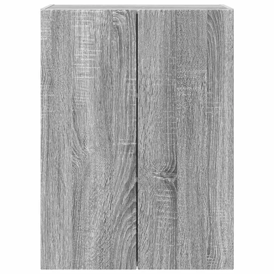 Meuble TV mural Gris Sonoma 59,5 x 31 x 80 cm Bois d'ingénierie - 6