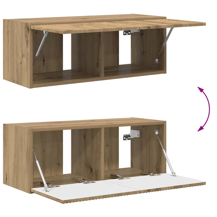 Ensemble de meuble TV mural 4 pcs Chêne artisanal - 10