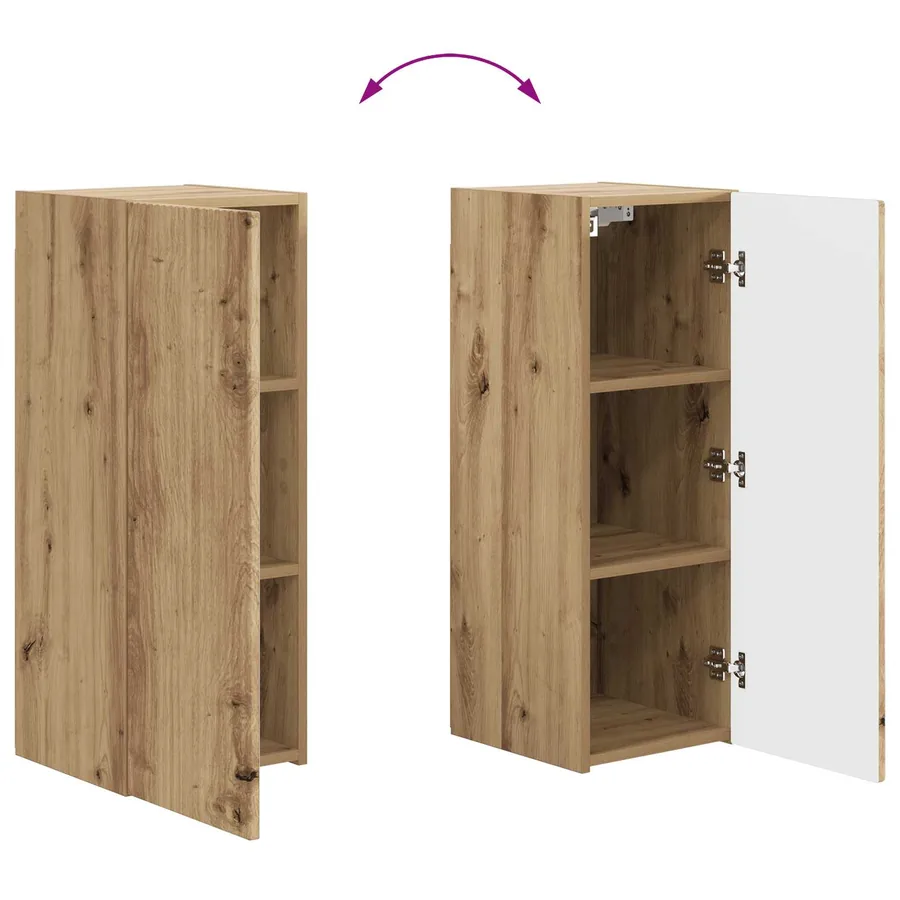Ensemble de meuble TV mural 4 pcs Chêne artisanal - 11