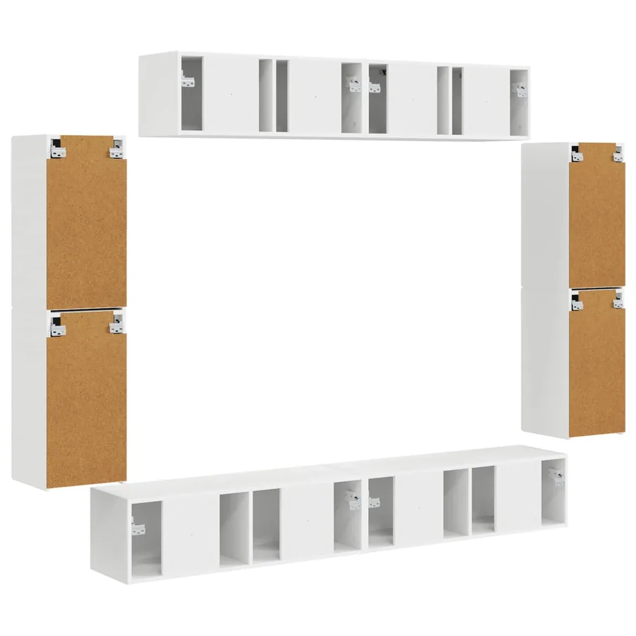 Meuble TV 8 pcs Blanc - 9