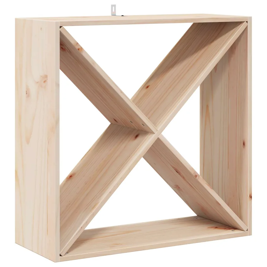 Étagère à vin 2 pcs Naturel 62 x 25 x 62 cm Pin massif - 5