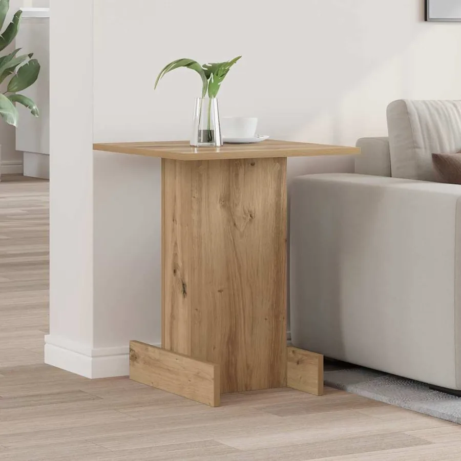 Table d'appoint Chêne artisanal 44,5 x 45 x 55 cm