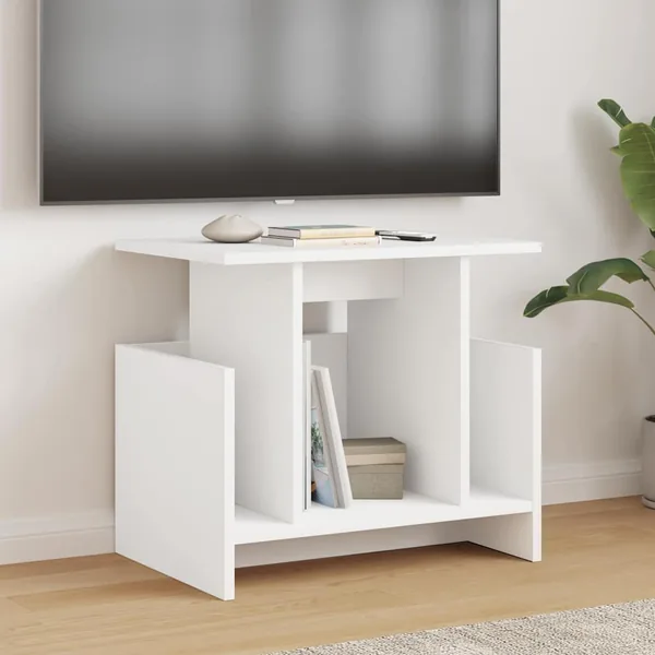 Meuble TV 2 pcs Blanc 50 x 35 x 45 cm Bois d'ingénierie