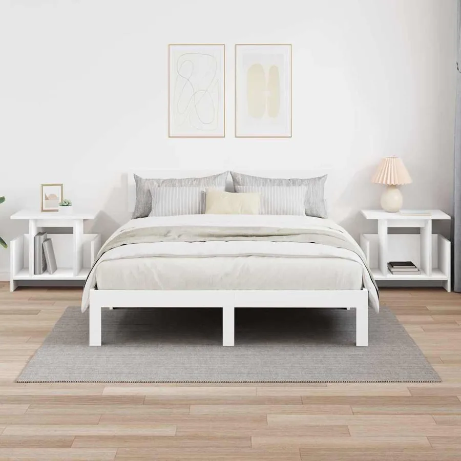 Meuble TV 2 pcs Blanc 50 x 35 x 45 cm Bois d'ingénierie - 4