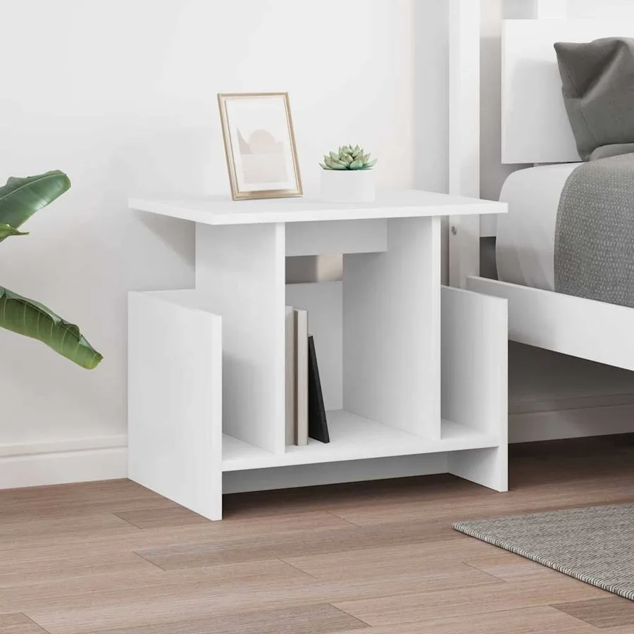 Meuble TV 2 pcs Blanc 50 x 35 x 45 cm Bois d'ingénierie - 5