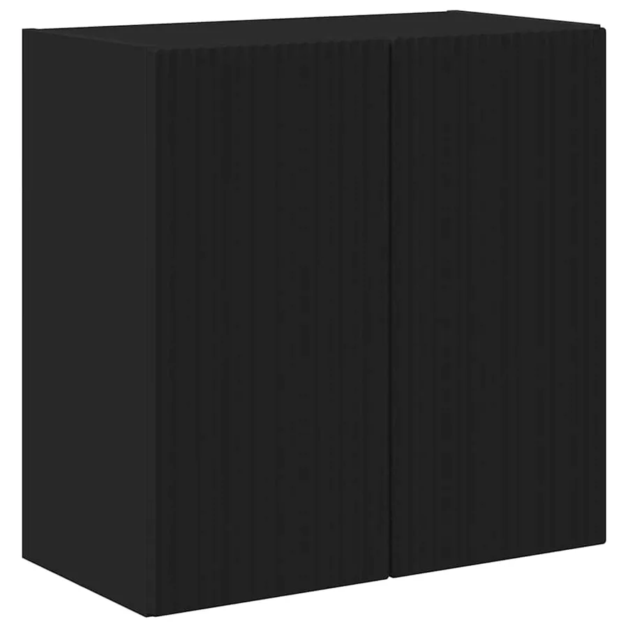 Meuble TV mural Noir 59,5 x 31 x 60 cm Bois d'ingénierie - 2