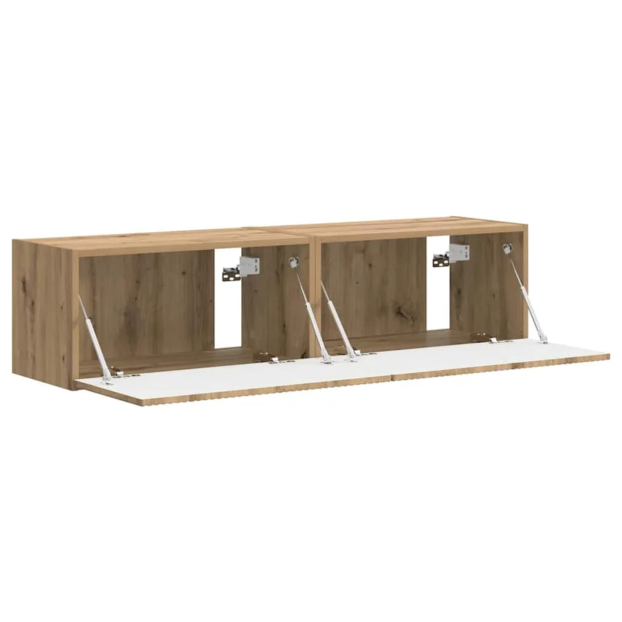 Meuble TV mural 2 pcs Chêne artisan Bois d'ingénierie - 6