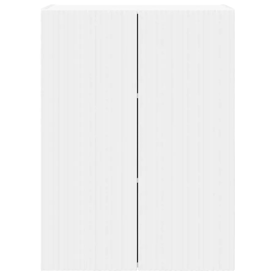 Meuble TV mural Blanc 59,5 x 31 x 80 cm Bois d'ingénierie - 6