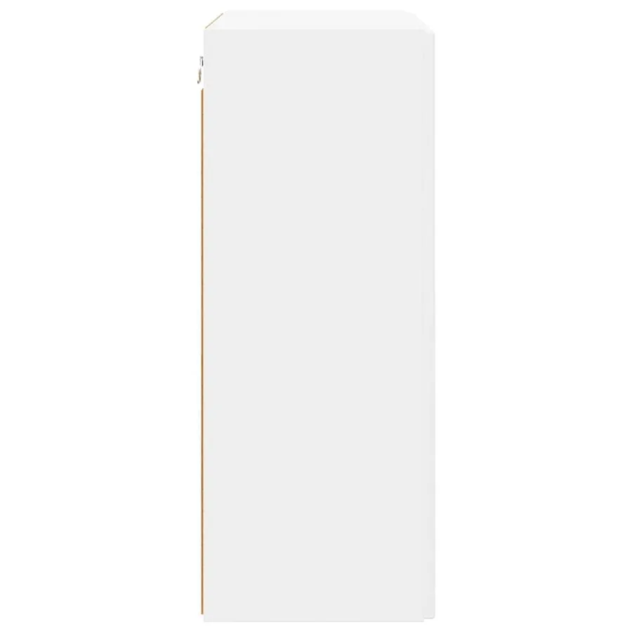 Meuble TV mural Blanc 59,5 x 31 x 80 cm Bois d'ingénierie - 7