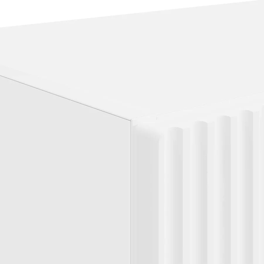 Meuble TV mural Blanc 59,5 x 31 x 80 cm Bois d'ingénierie - 9