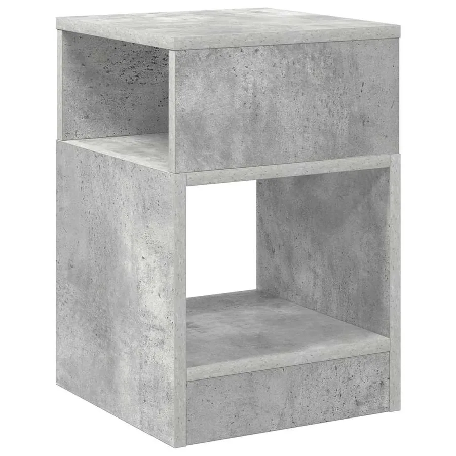 Table d'appoint Gris béton 30,5 x 30 x 45 cm Bois d'ingénierie - 2