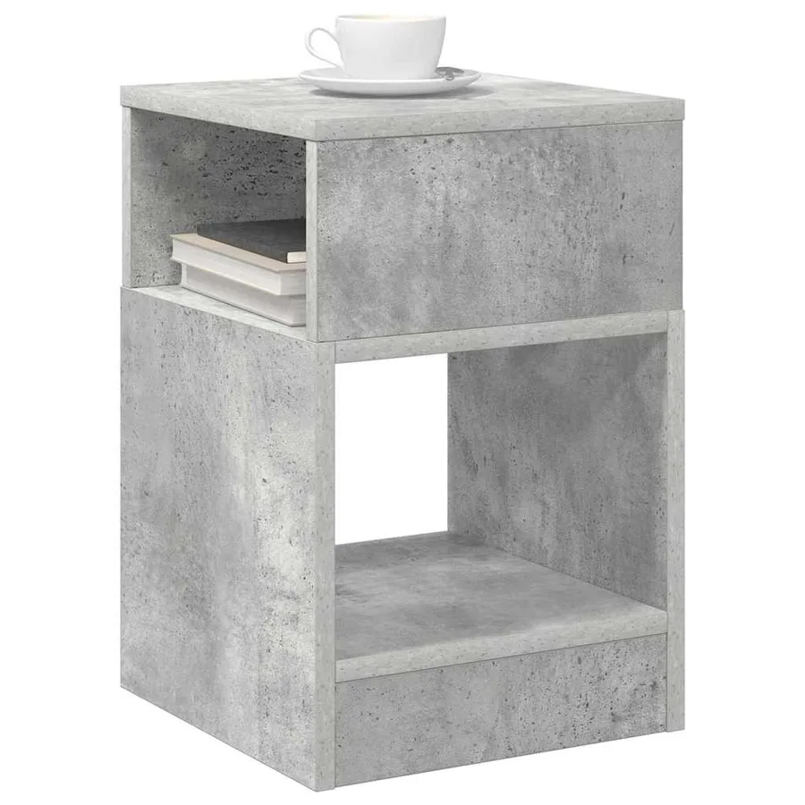 Table d'appoint Gris béton 30,5 x 30 x 45 cm Bois d'ingénierie - 3