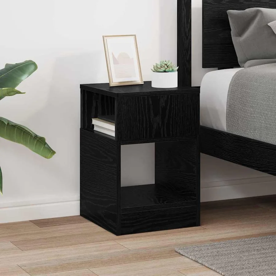 Table d'appoint Chêne noir 30,5 x 30 x 45 cm Bois d'ingénierie - 4