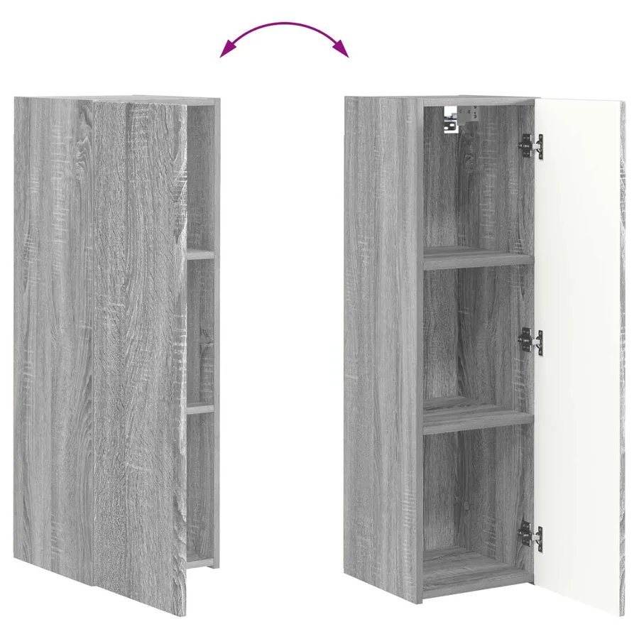 Meuble TV 5 pcs Gris Sonoma - 13