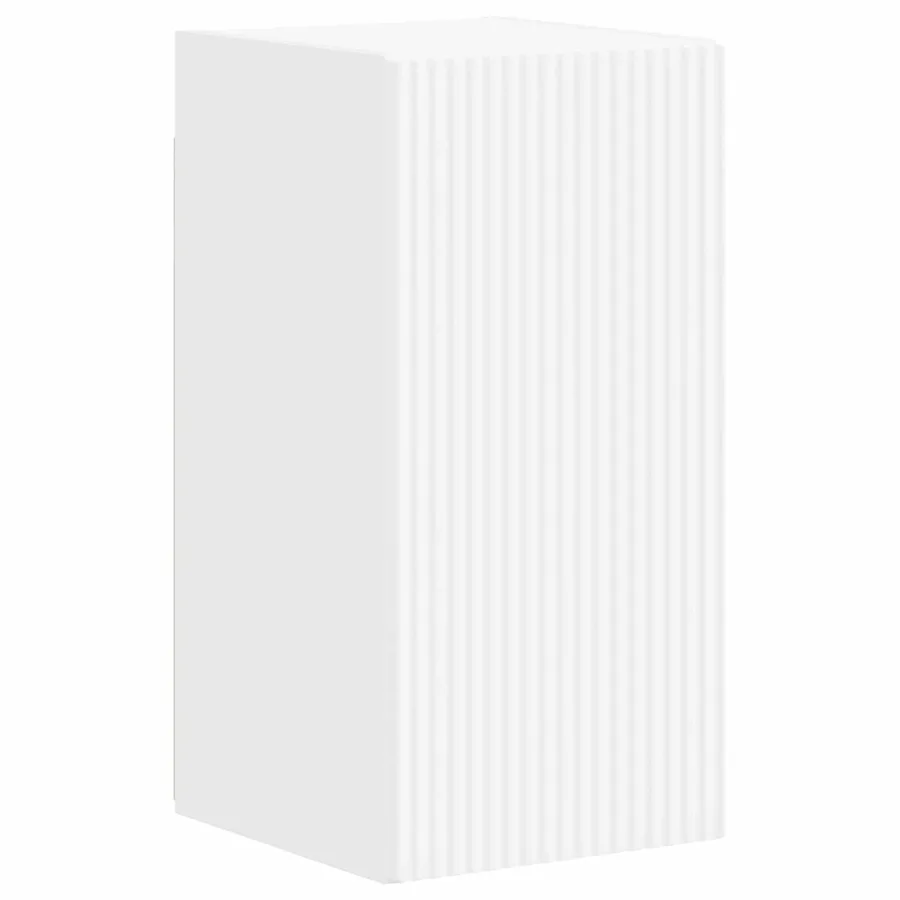 Ensemble meuble TV Montage mural 4 pcs Blanc Bois d'ingénierie - 7
