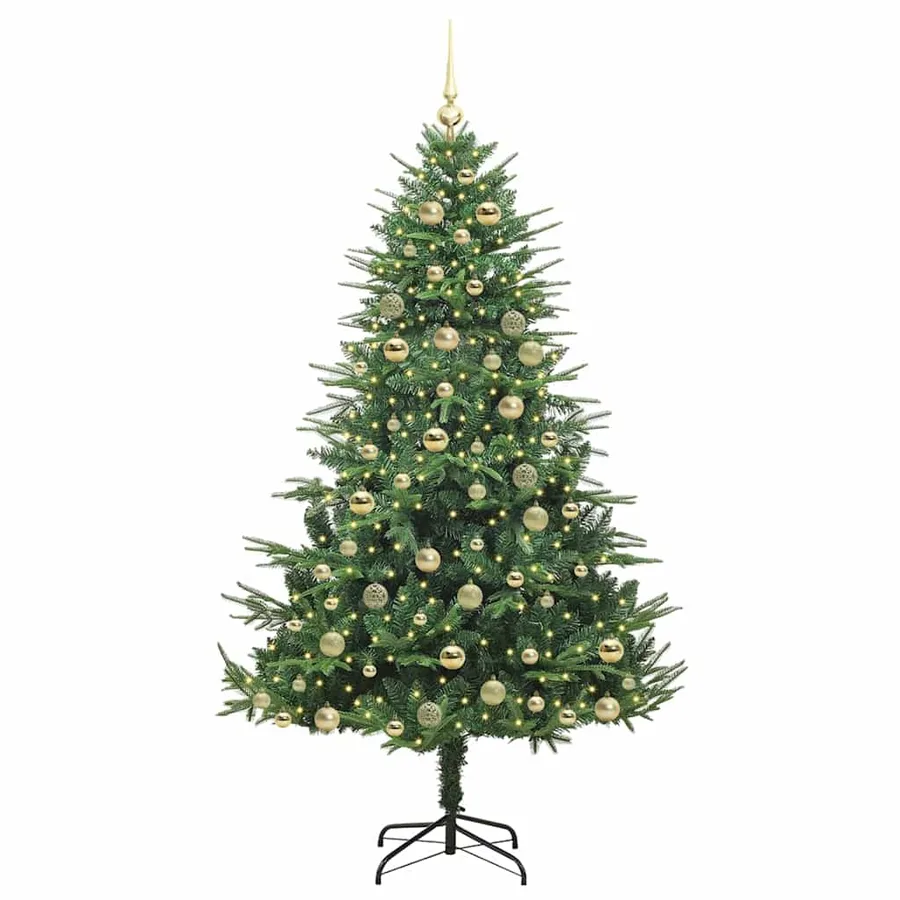 Arbre de Noël artificiel pré-éclairé avec ensemble de boules - 3
