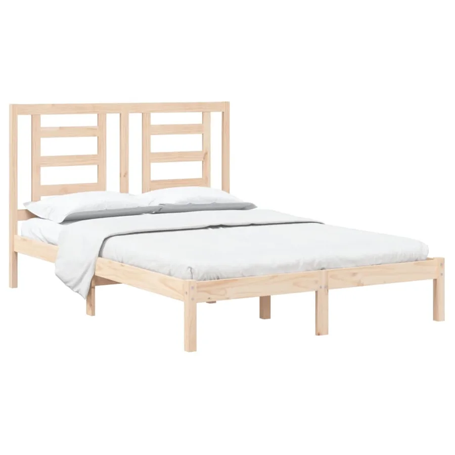 Cadre de lit sans matelas 140x200 cm bois massif de pin - 3