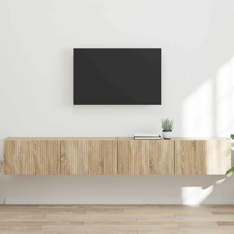 Meuble TV mural Montage mural 2 pcs Sonoma 98 x 31 x 29,5 cm