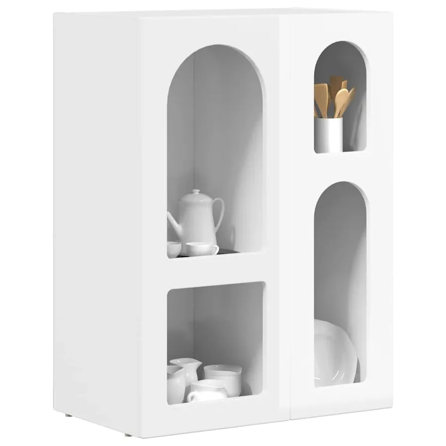 Buffet ELST Blanc brillant 59 x 35 x 80,5 cm Bois d'ingénierie - 3