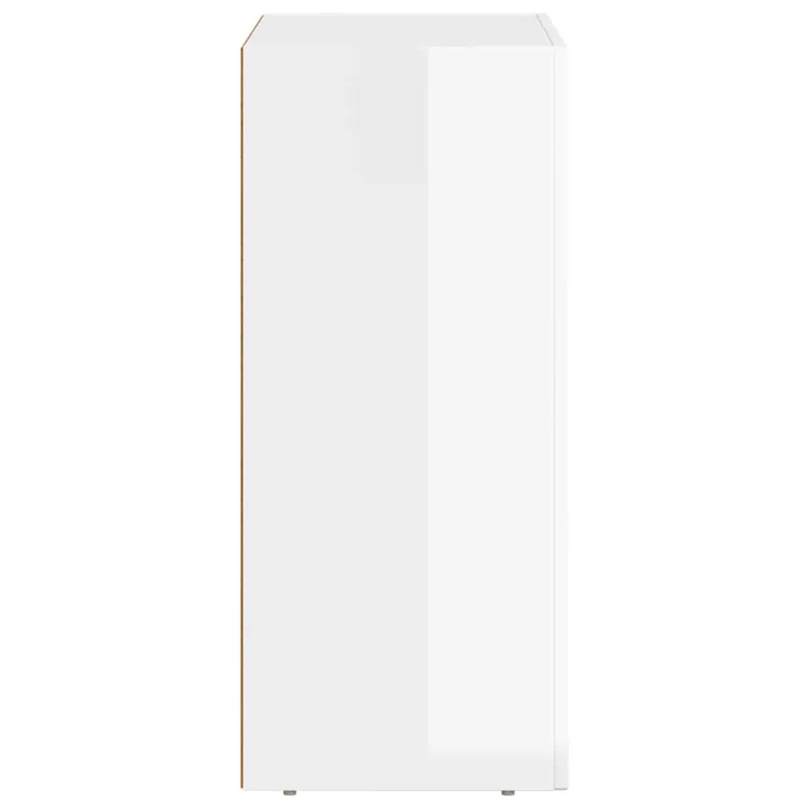 Buffet ELST Blanc brillant 59 x 35 x 80,5 cm Bois d'ingénierie - 7