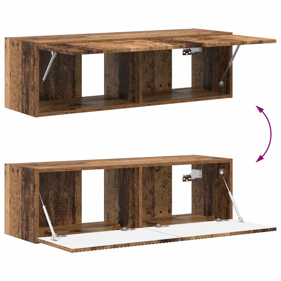Meuble TV 8 pcs Bois ancien - 11