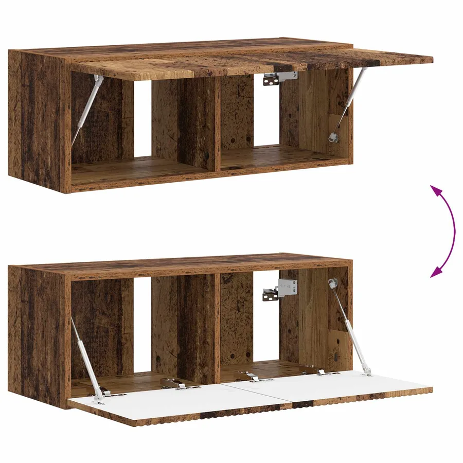Meuble TV 8 pcs Bois ancien - 12