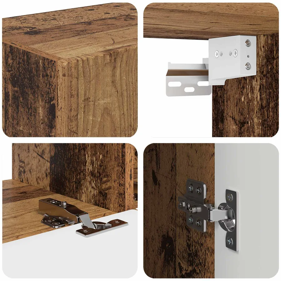 Meuble TV 8 pcs Bois ancien - 8