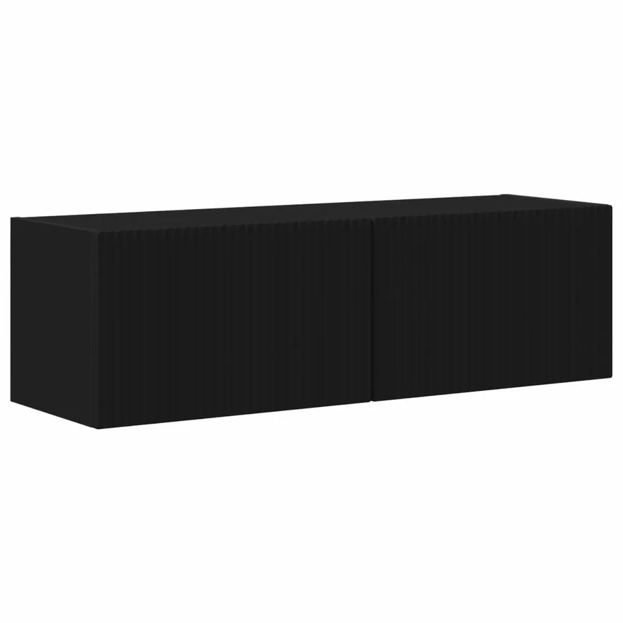 Ensemble meuble TV 4 pcs Noir Bois d'ingénierie - 5