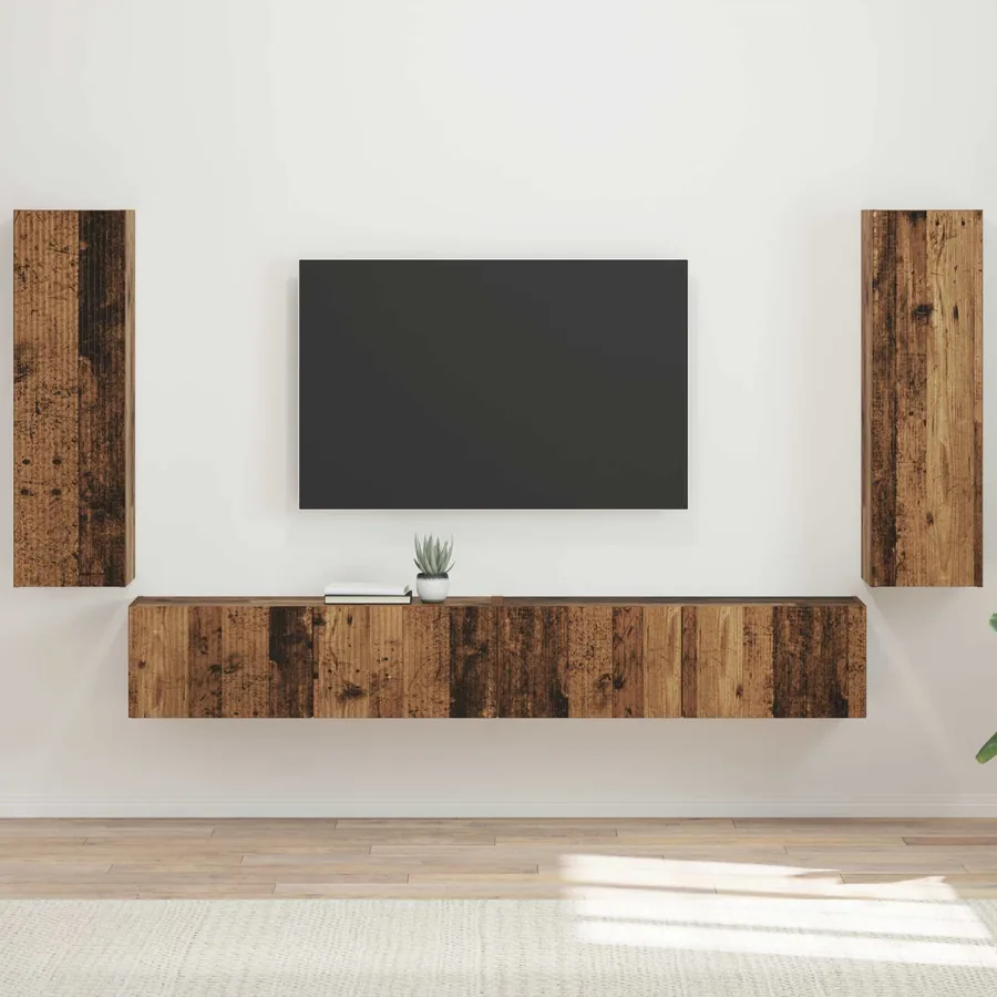 Ensemble de meuble TV mural 4 pcs 29,5 x 31 x 100 cm