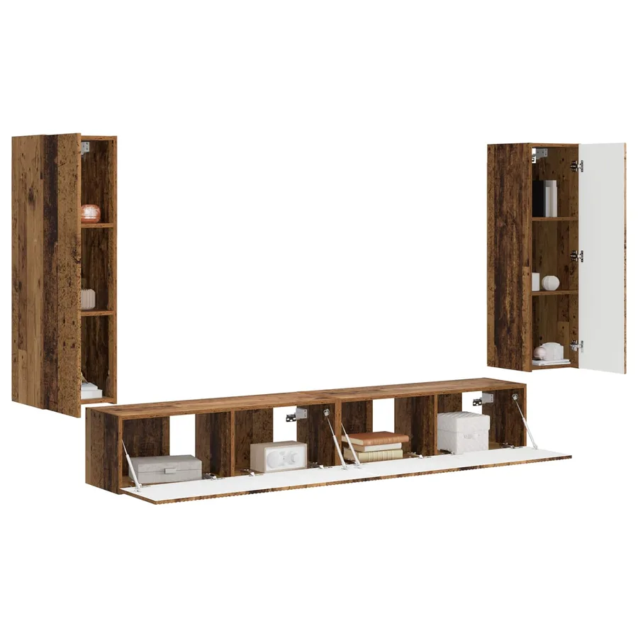 Ensemble de meuble TV mural 4 pcs 29,5 x 31 x 100 cm - 3