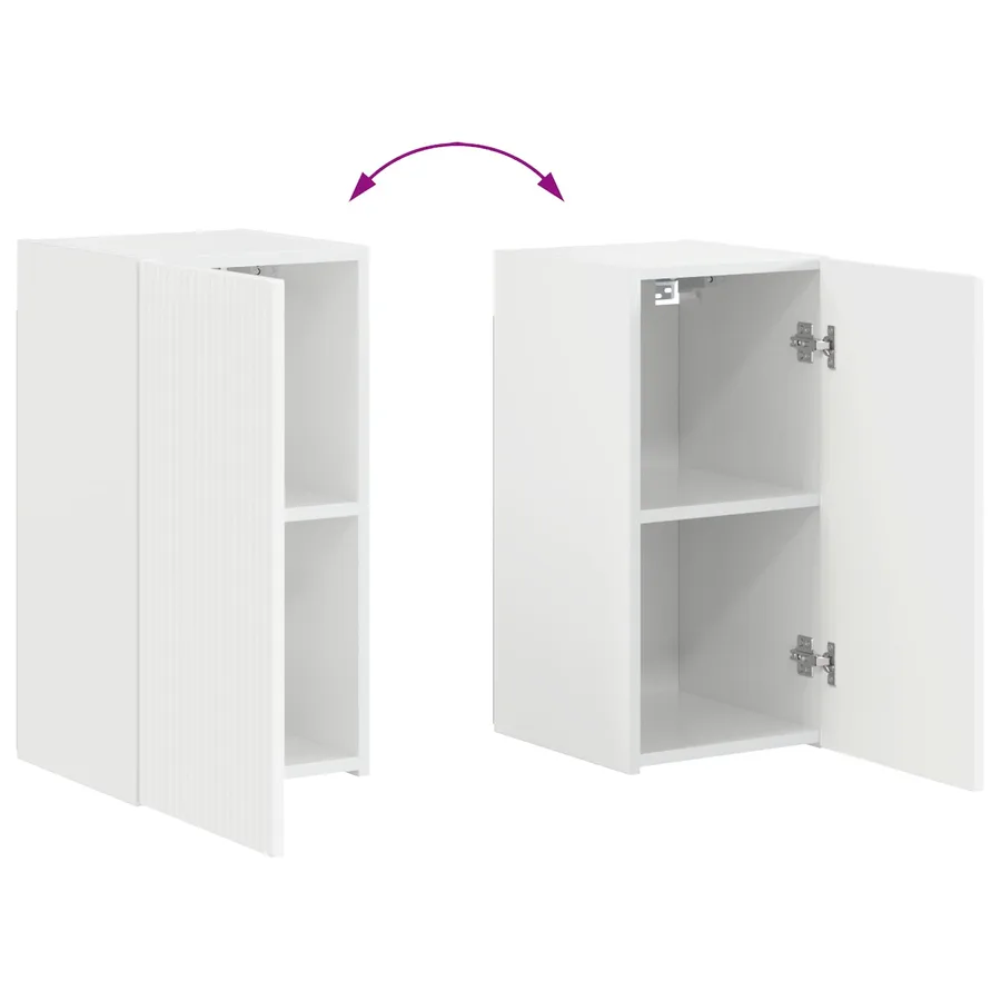 Ensemble meuble TV 4 pcs Blanc brillant Bois d'ingénierie - 13