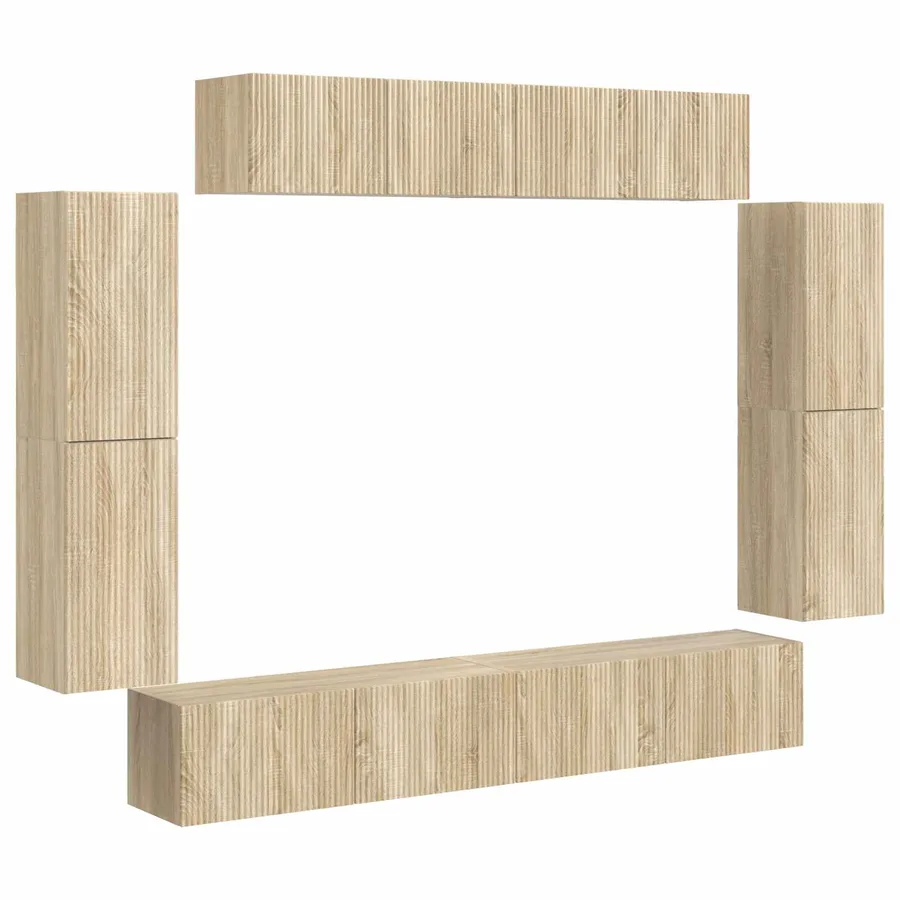 Meuble TV 8 pcs Chêne Sonoma - 2