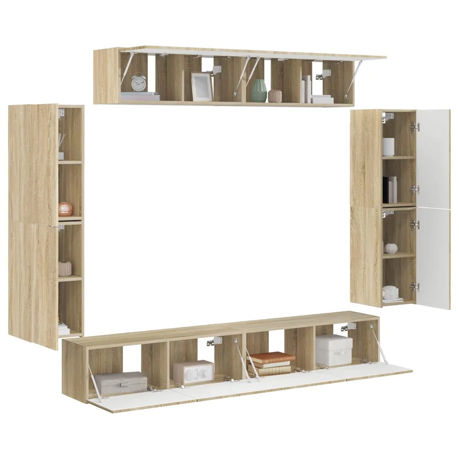 Meuble TV 8 pcs Chêne Sonoma - 3