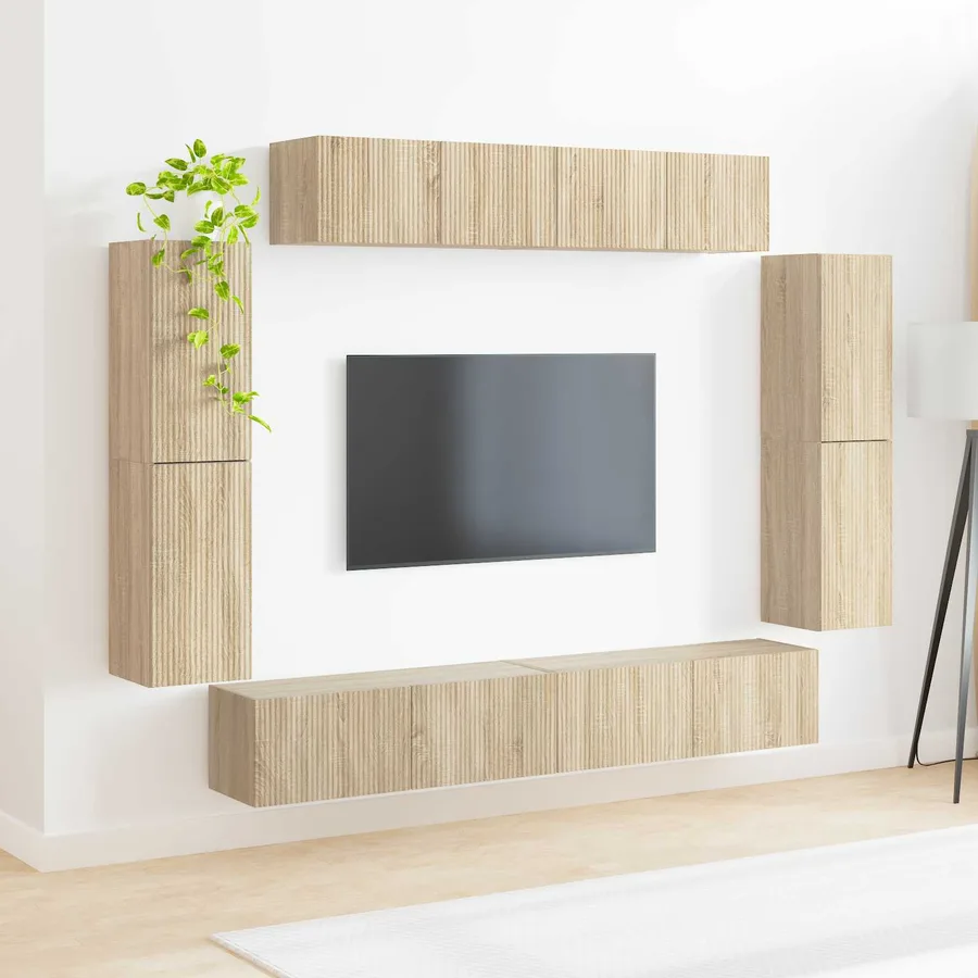 Meuble TV 8 pcs Chêne Sonoma - 4