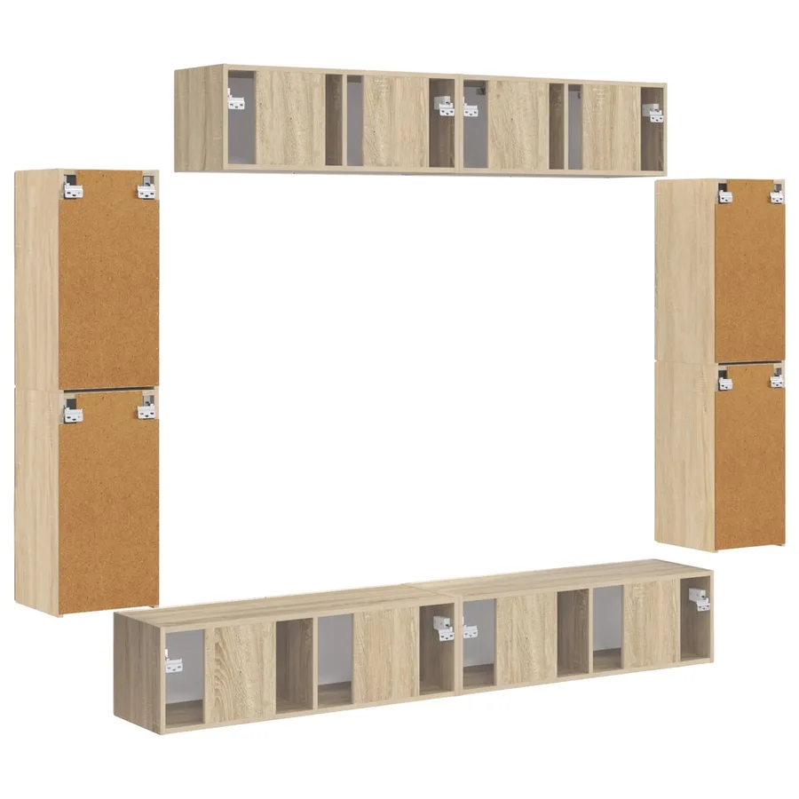 Meuble TV 8 pcs Chêne Sonoma - 9