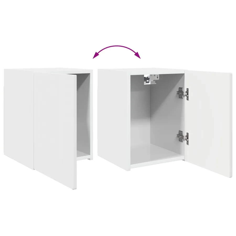 Ensemble meuble TV 3 pcs Blanc brillant Bois d'ingénierie - 13