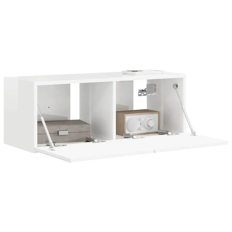 Meuble TV mural Blanc Brillant 78,5 x 31 x 29,5 cm - 3