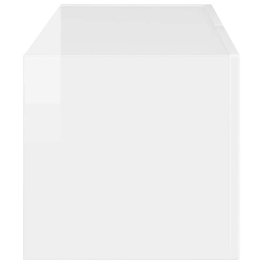 Meuble TV mural Blanc Brillant 78,5 x 31 x 29,5 cm - 7