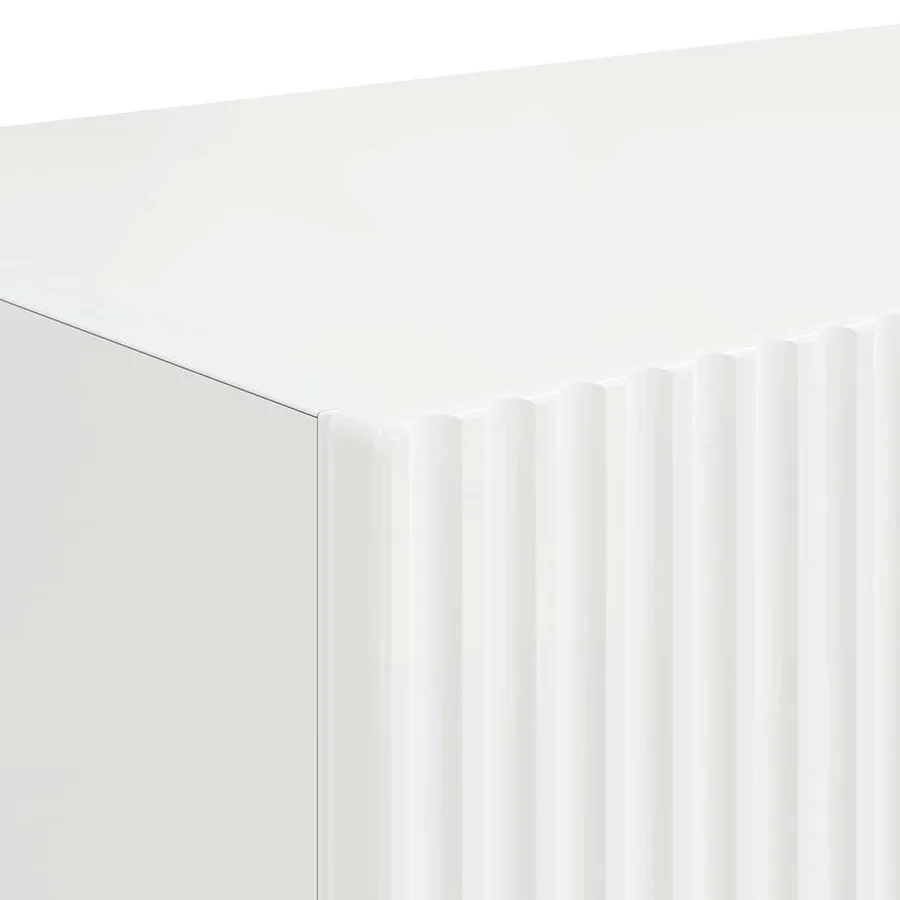 Meuble TV mural Blanc Brillant 78,5 x 31 x 29,5 cm - 9