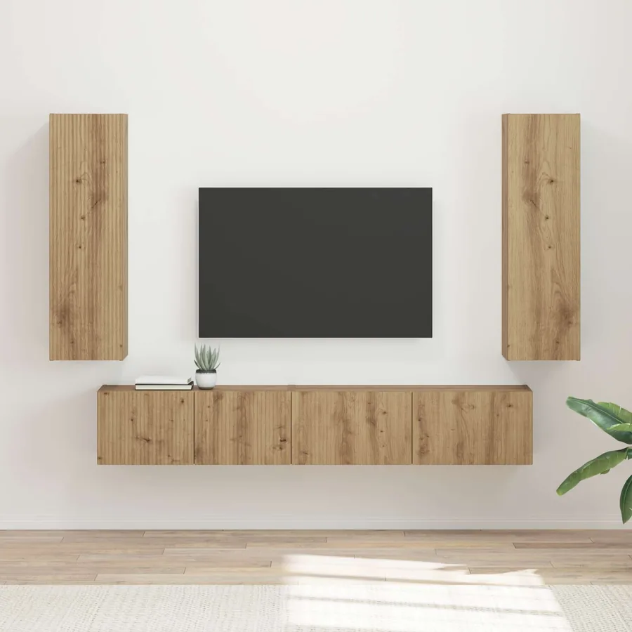 Ensemble meuble TV 3 pcs Chêne artisanal Bois d'ingénierie