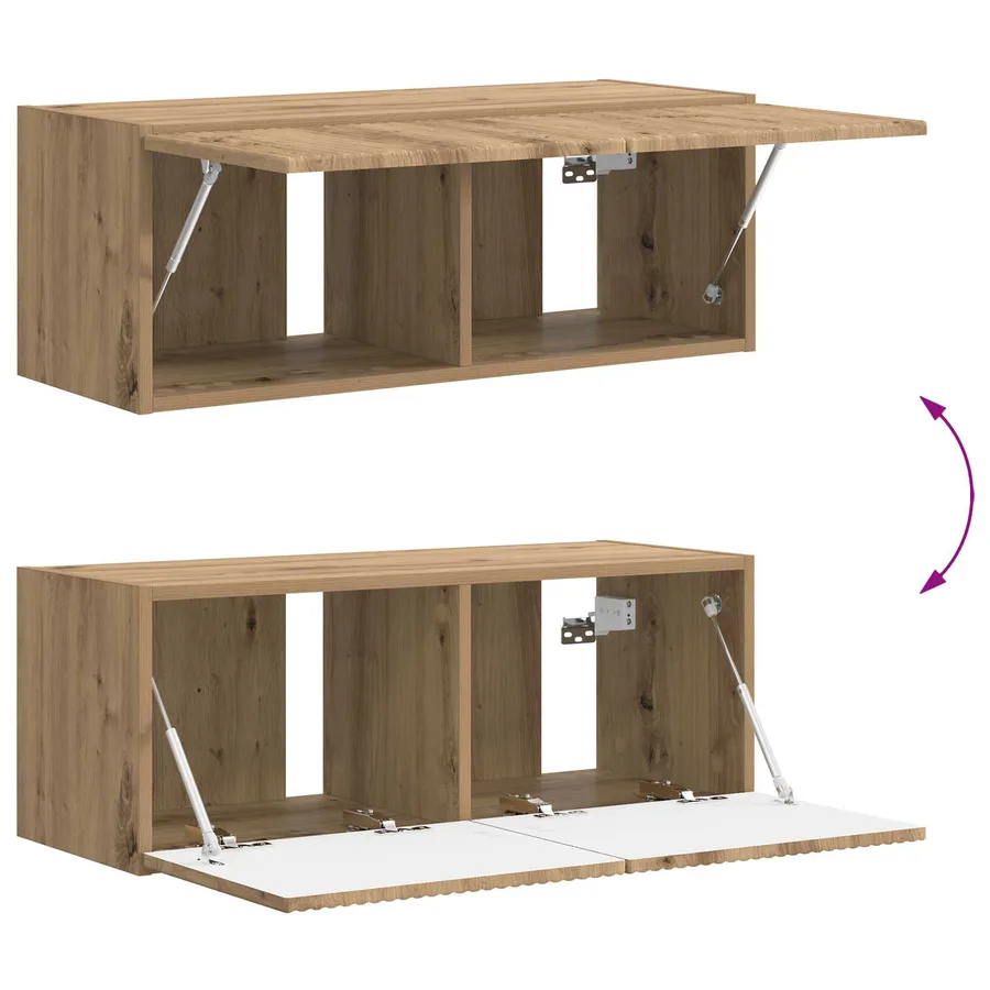 Ensemble meuble TV 3 pcs Chêne artisanal Bois d'ingénierie - 11