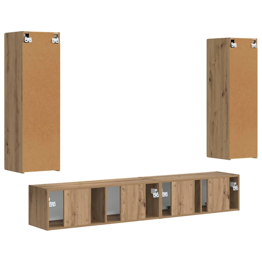 Ensemble meuble TV 3 pcs Chêne artisanal Bois d'ingénierie - 9
