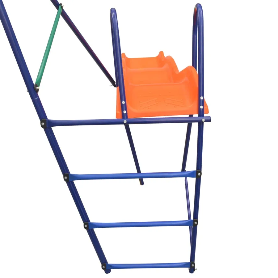 Ensemble de balançoire avec toboggan et 3 sièges Orange - 7