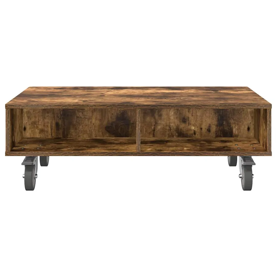 Table d'appoint avec roues Chêne fumé 90 x 50 x 30 cm - 5