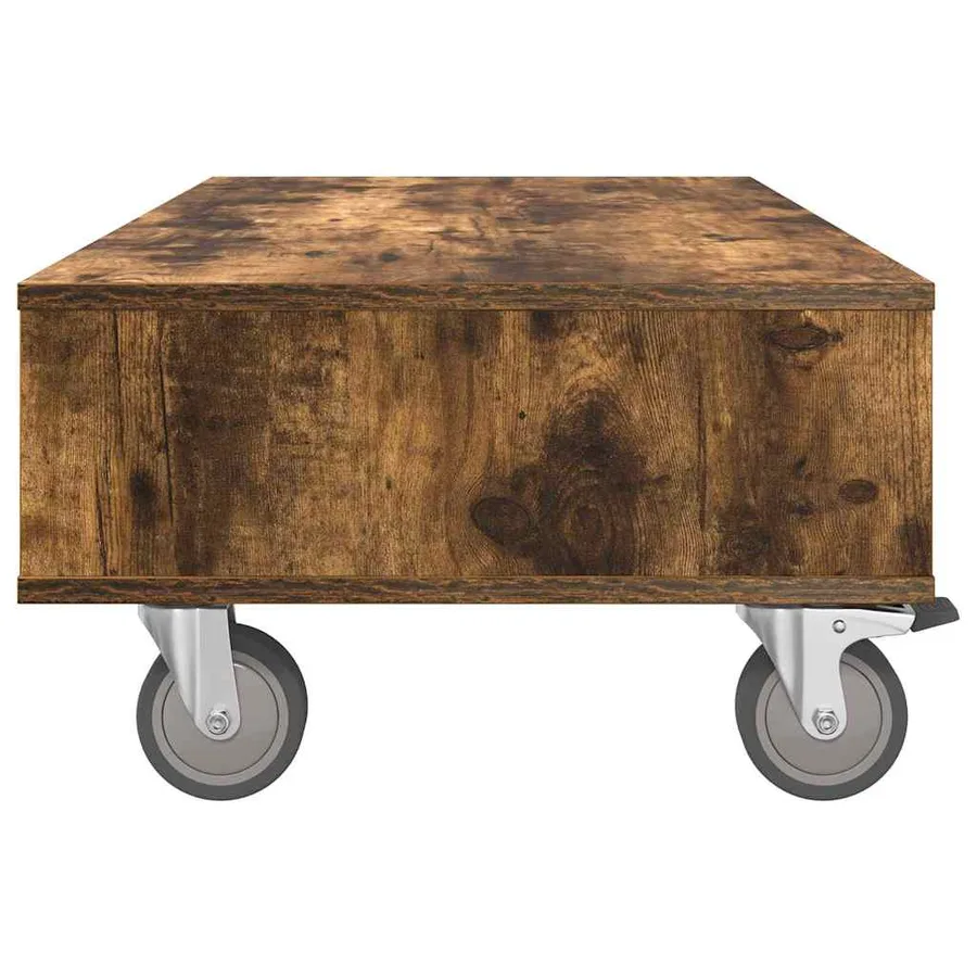 Table d'appoint avec roues Chêne fumé 90 x 50 x 30 cm - 6