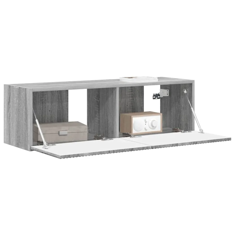 Meuble TV mural Gris Sonoma 98 x 31 x 29,5 cm Bois d'ingénierie - 3