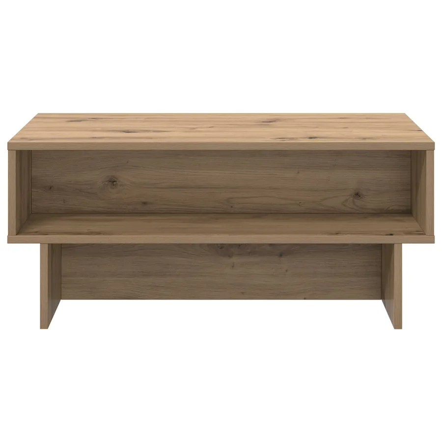 Table basse Chêne artisanal 80 x 46 x 35 cm Bois d'ingénierie - 5
