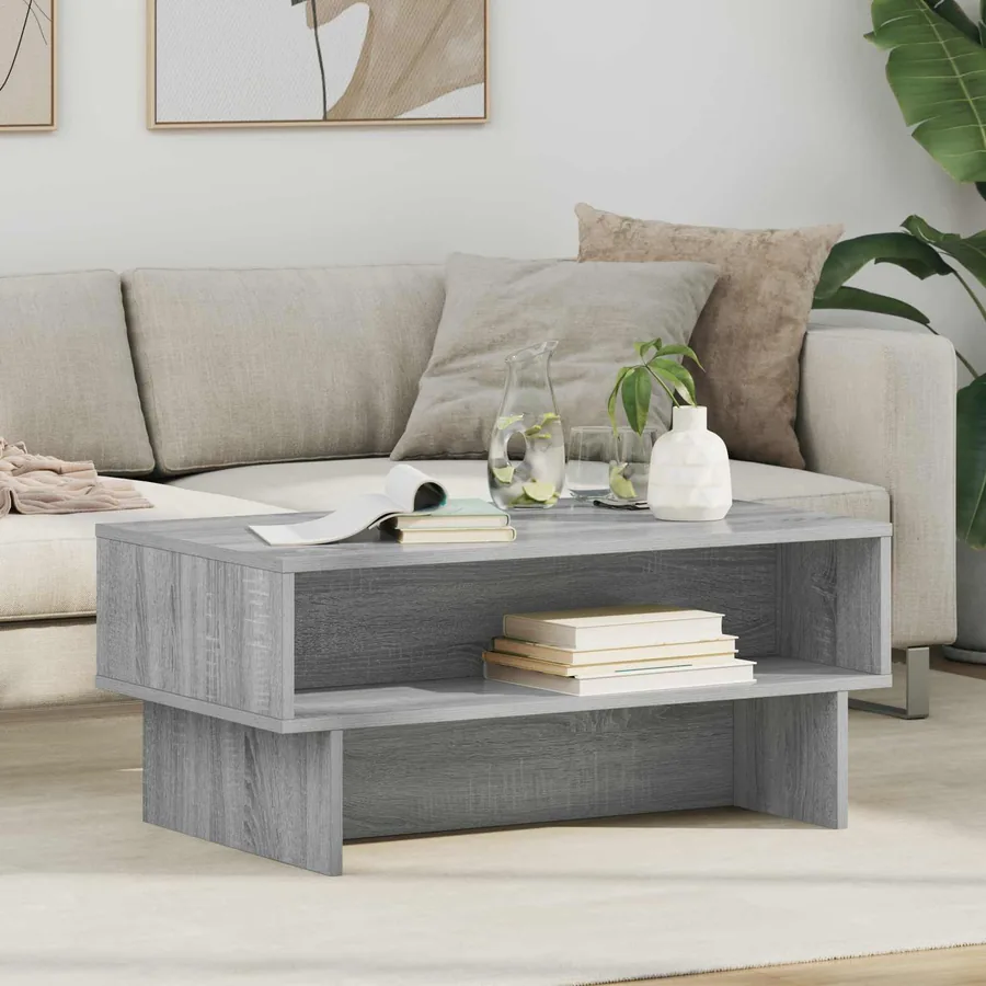Table basse Gris Sonoma 80 x 46 x 35 cm Bois d'ingénierie