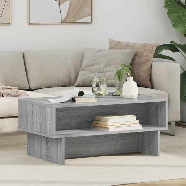 Table basse Gris Sonoma 80 x 46 x 35 cm Bois d'ingénierie